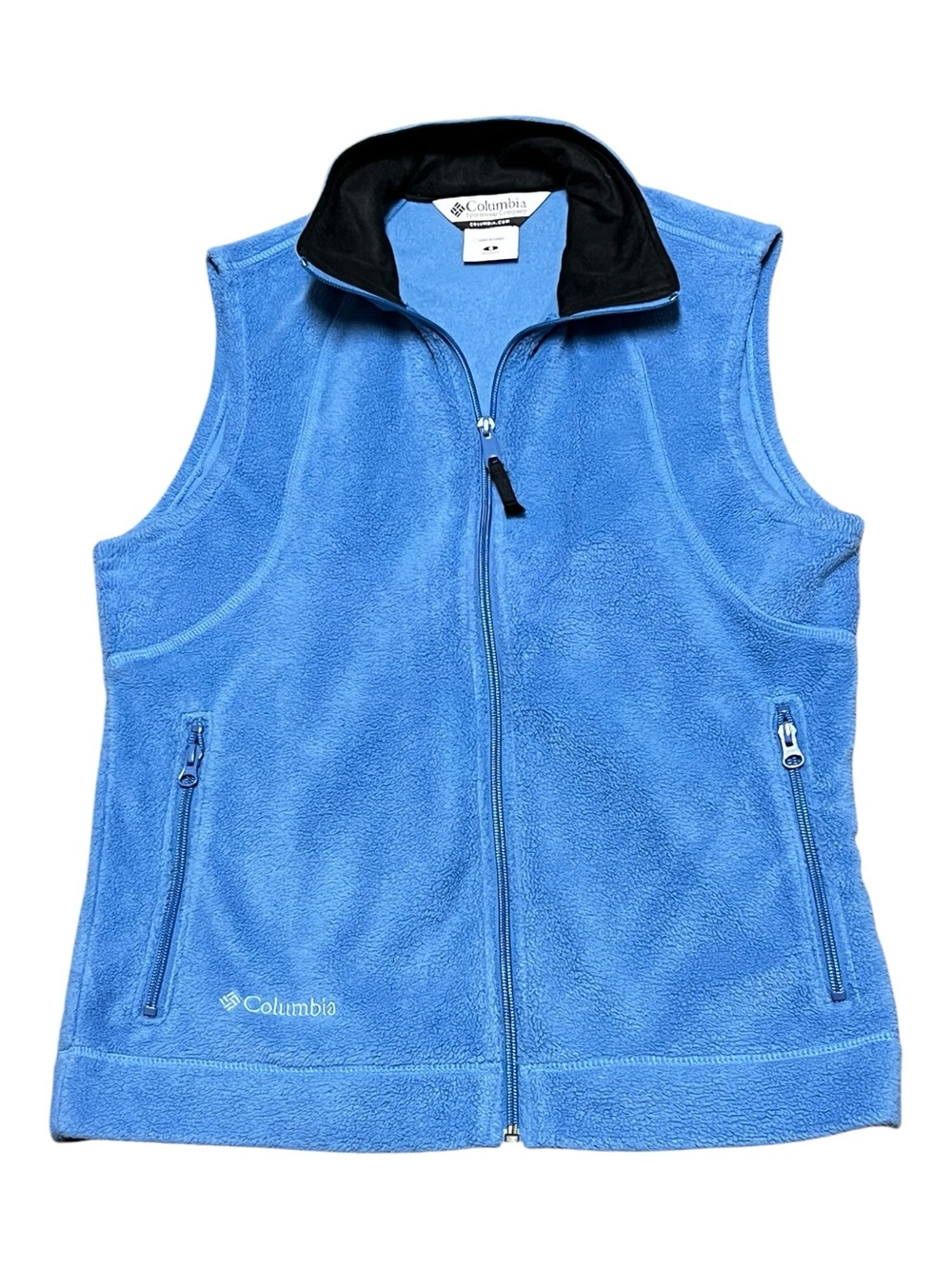 Columbia Women's Light Blue Full-Zip Fleece Vest Size S